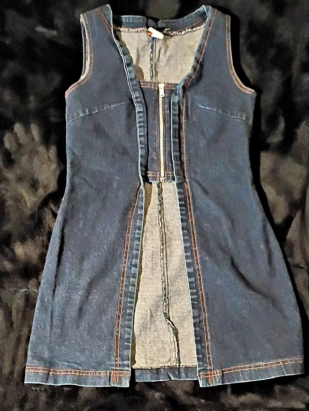 Petrol Jeans Denim Mini Dress in Blue